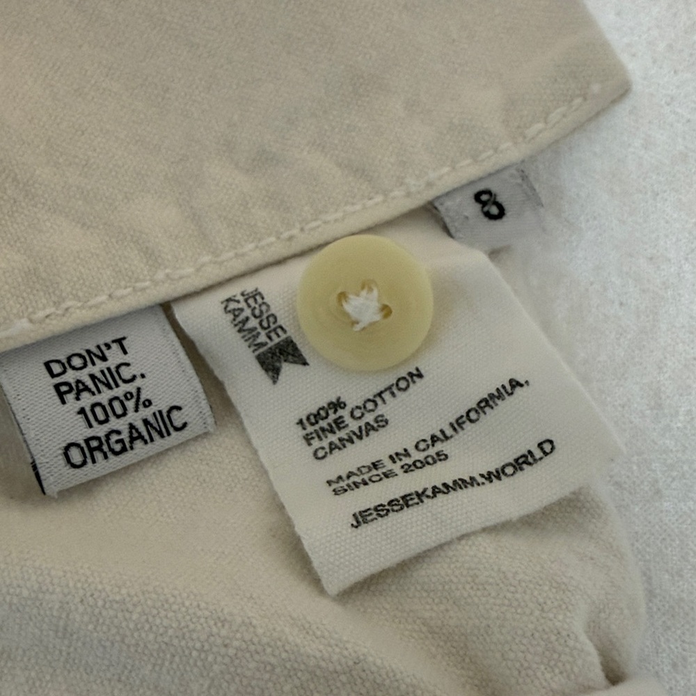Jesse Kamm White Cut Off Shorts size 8 - Picture 5 of 5